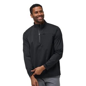 Travis Mathew On Course Jacket Mens 3XL Black City Cold Weather Quarter Zip New